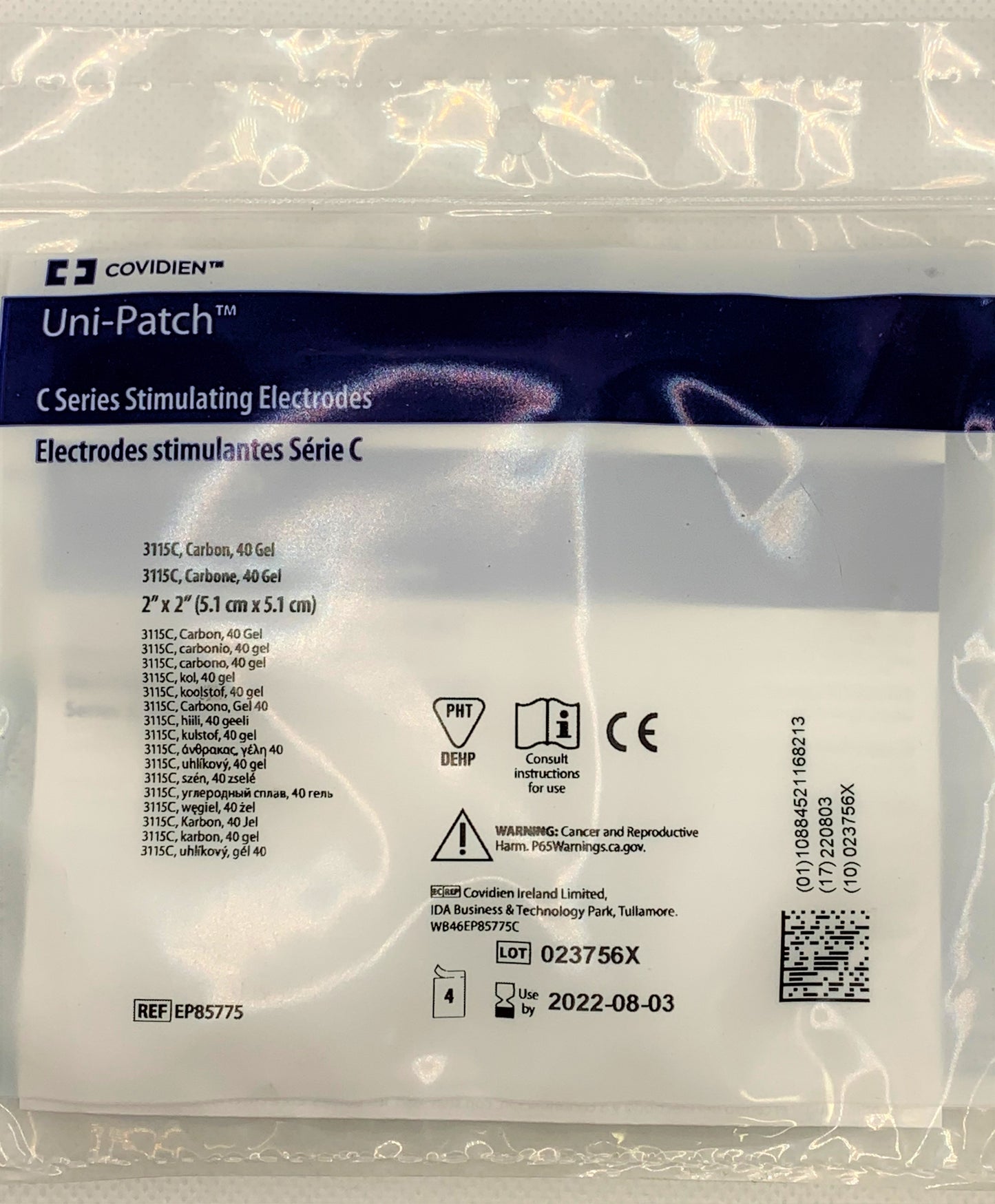 TENS ELECTRODES UNI-PATCH CLOTH SQ 2" PK/4