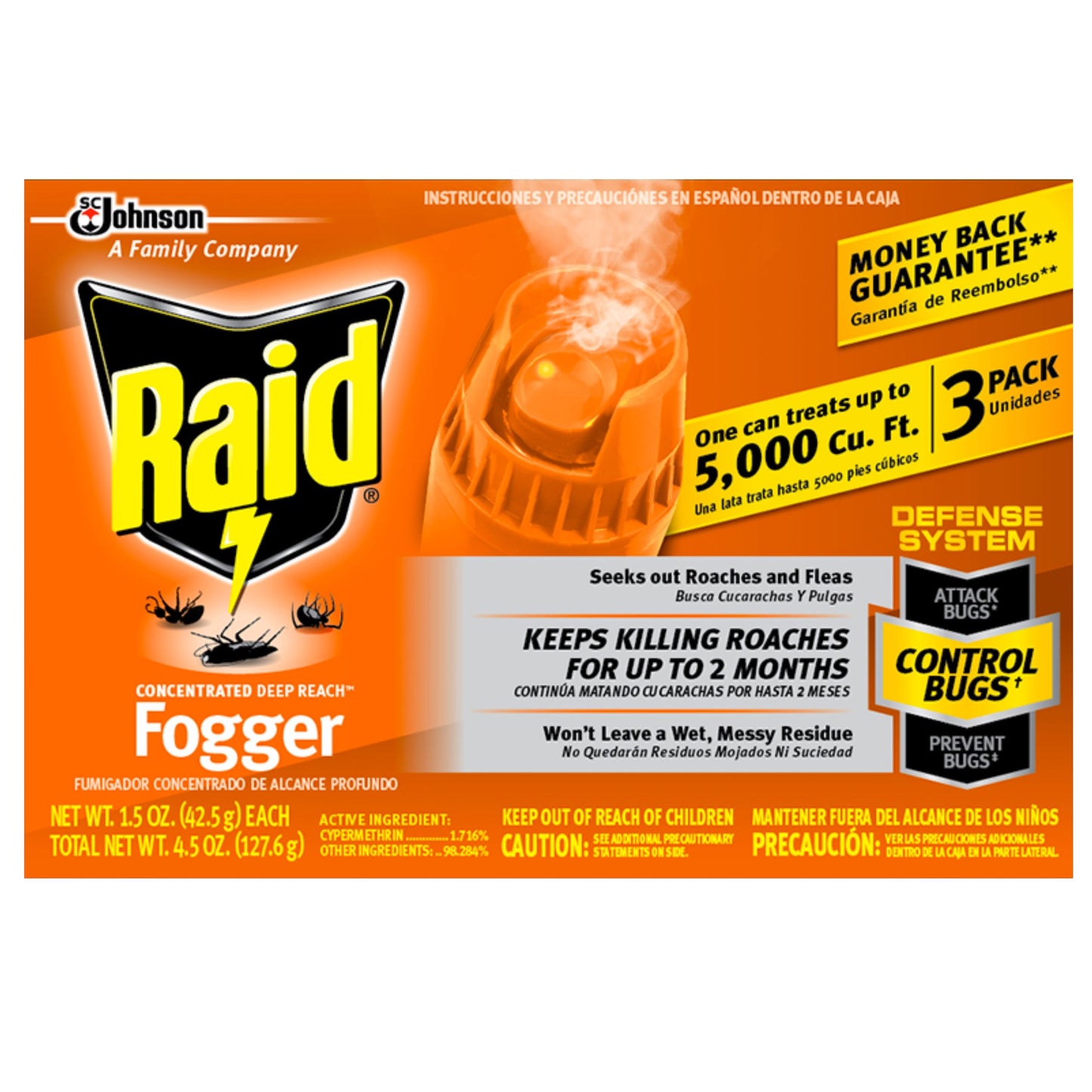 RAID MULTI BUG FOGGER 3 PK