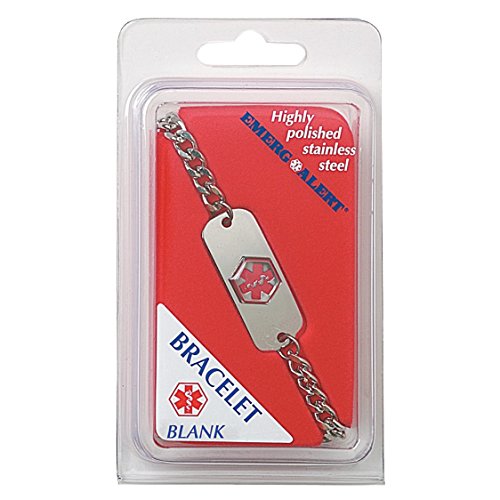 ID BRACELET BLANK STEEL CLAMSHELL