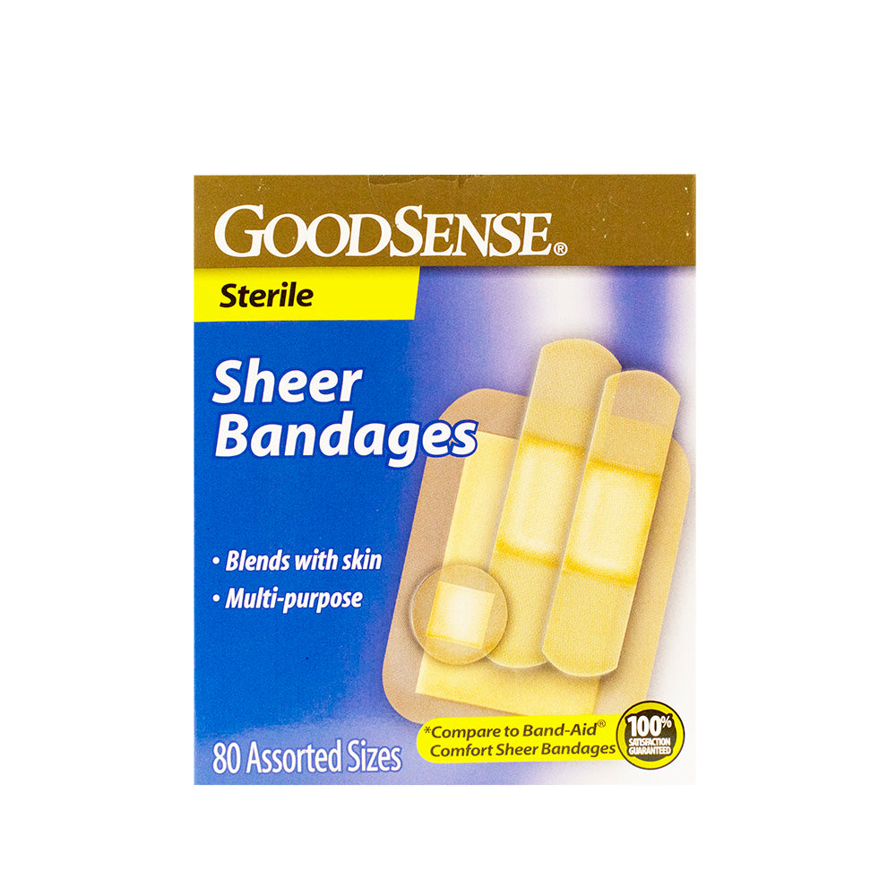 GS ADHESIVE BANDAGE SHEER ASST 80