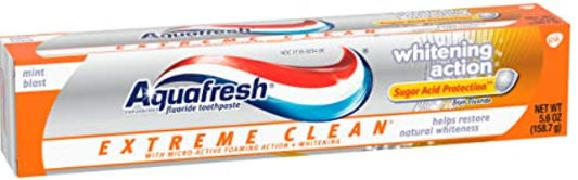 AQUA FRESH EXTREME CLEAN WHITE T/PASTE 5.6 OZ