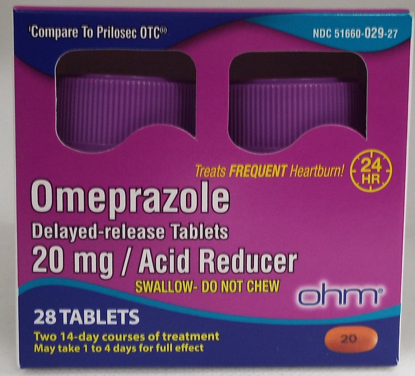 OMEPRAZOLE DR TAB 20 MG 28 (OTC) OHM