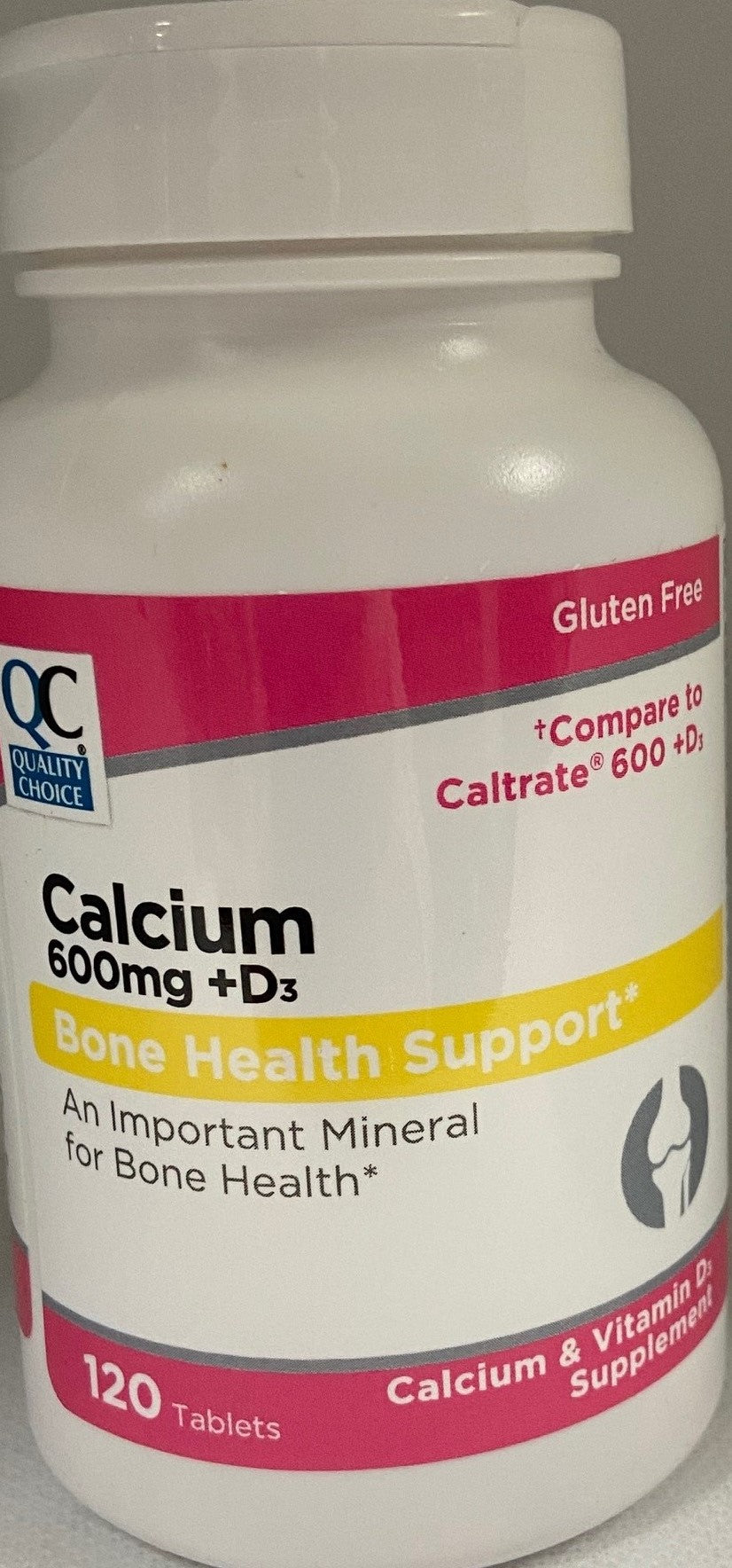 QC CALCIUM TAB 600 MG + D3 120