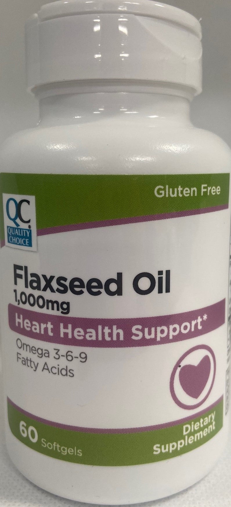 QC FLAXSEED OIL SOFTGELS 1000 MG 60