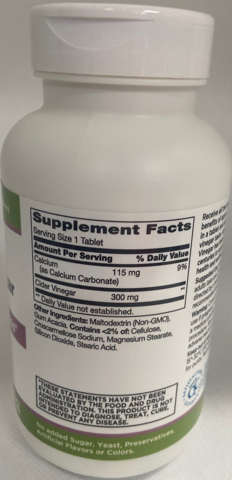 QC APPLE CIDER VINEGAR TAB 300 MG 300