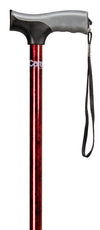 CANE ALUM SOFT GRIP DERBY RED 250 LB