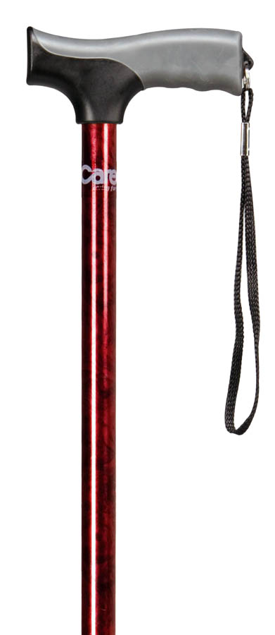CANE ALUM SOFT GRIP DERBY RED 250 LB
