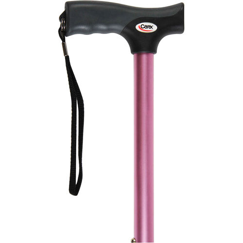 CANE ALUM SOFT GRIP DERBY SOFT PINK 250 LB