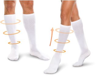 KNEE HIGH 20-30 CORE SPUN BLACK XXL TF