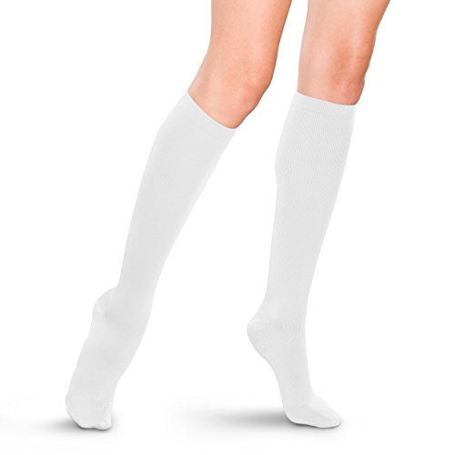 KNEE HIGH 15-20 TROUSER SOCK WHITE LG TF