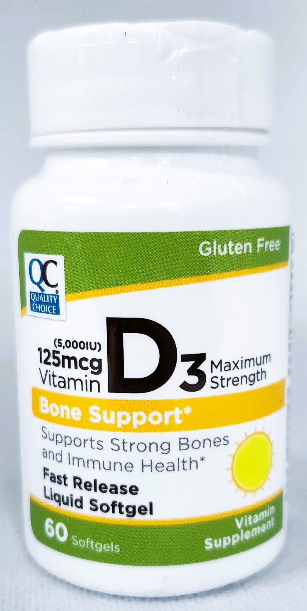 QC VITAMIN D3 SOFTGEL 125 MCG 60