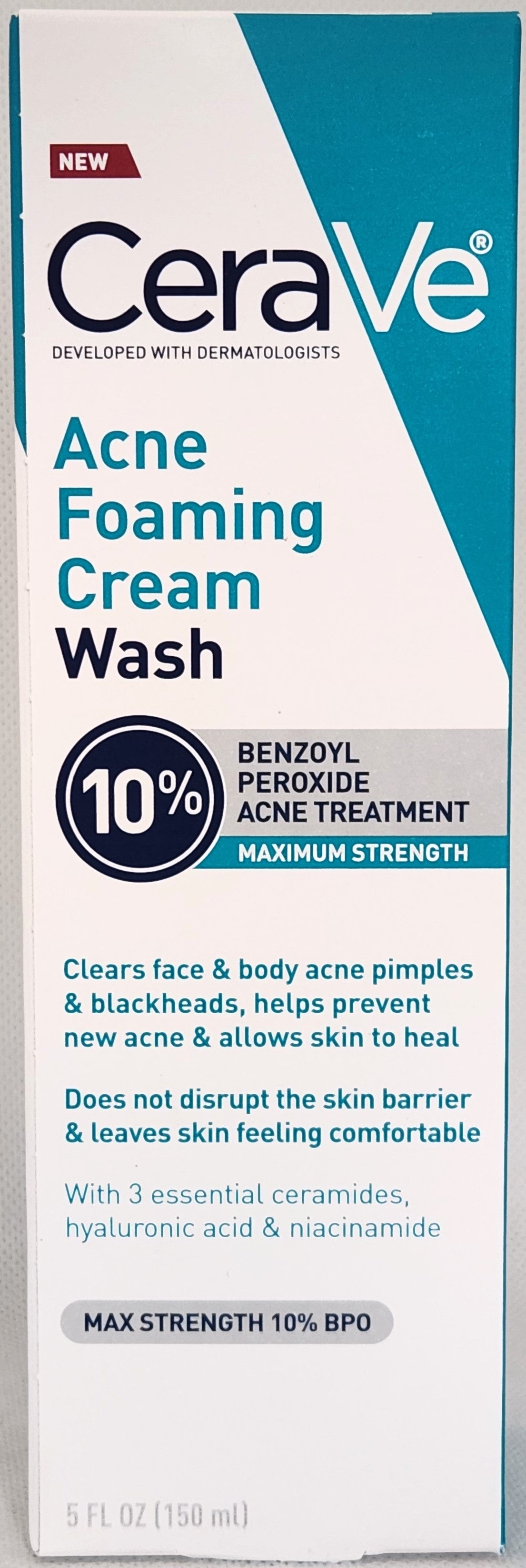 CERAVE ACNE FOAM CREAM WASH 10% BPO 5 OZ