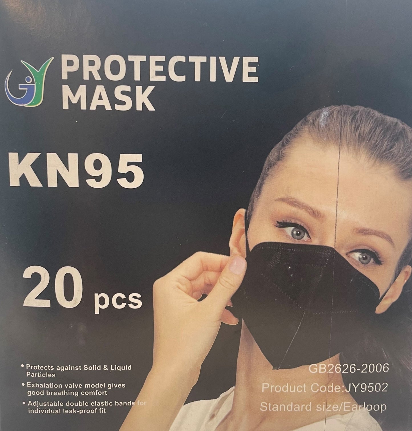 FACE MASK KN95 BLACK BX/20