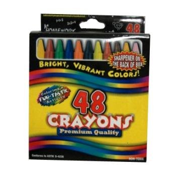 CRAYONS W/SHARPENER 48