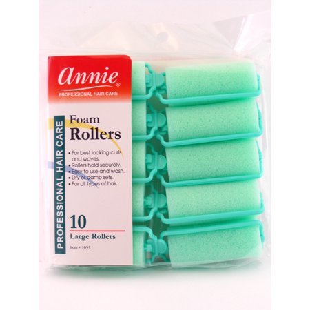 ANNIE FOAM ROLLERS GREEN LARGE 10 #1053