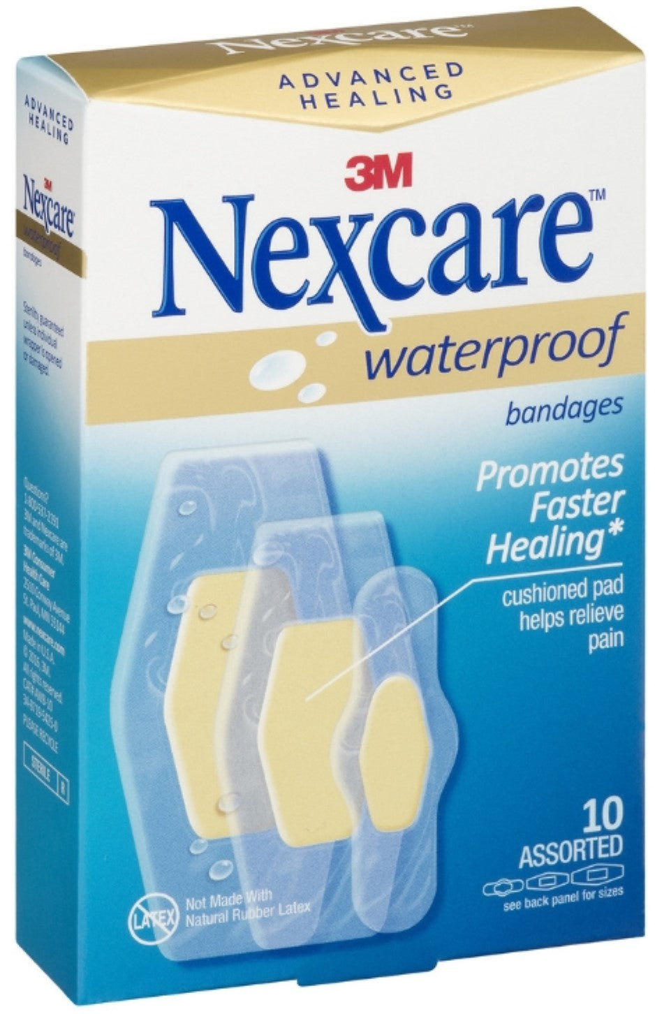 NEXCARE BANDAGE ADVANCED HEALING WTPF ASST 10
