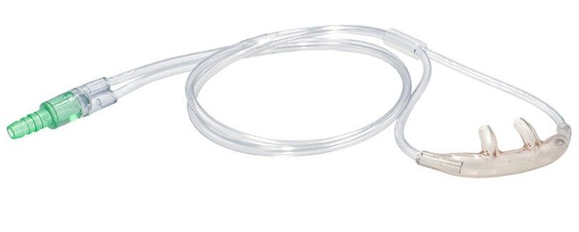 OXYGEN CANNULA ADULT W/O TUBE BARBED CS/50