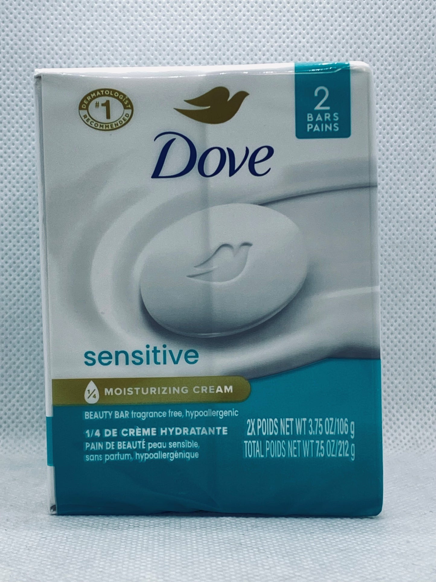 DOVE BAR SOAP SENS SKIN UNSC 2 BAR PACK 7.5OZ
