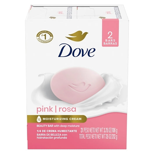 DOVE BAR SOAP PINK 2 BAR PACK 7.5 OZ