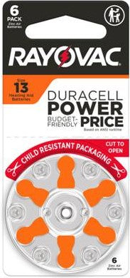 RAYOVAC ZINC HEARING AID BATT #13CR-6ROVUS.01
