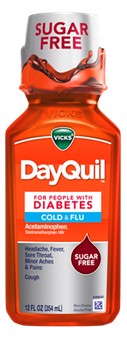 DAYQUIL COLD & FLU LIQUID SF DIABETES 12 OZ