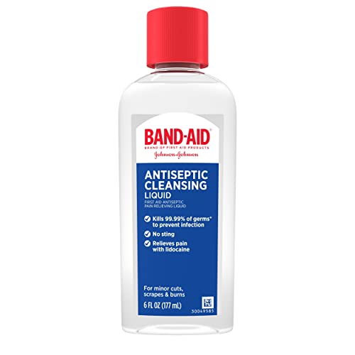BAND AID ANTISEPTIC CLEANSING LIQUID 6 OZ