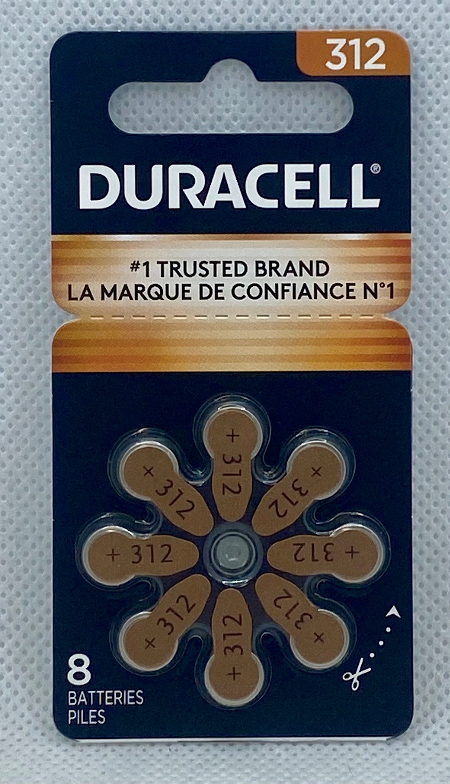 DURACELL HEARING AID ZINC-AIR BATT DA312 8PK