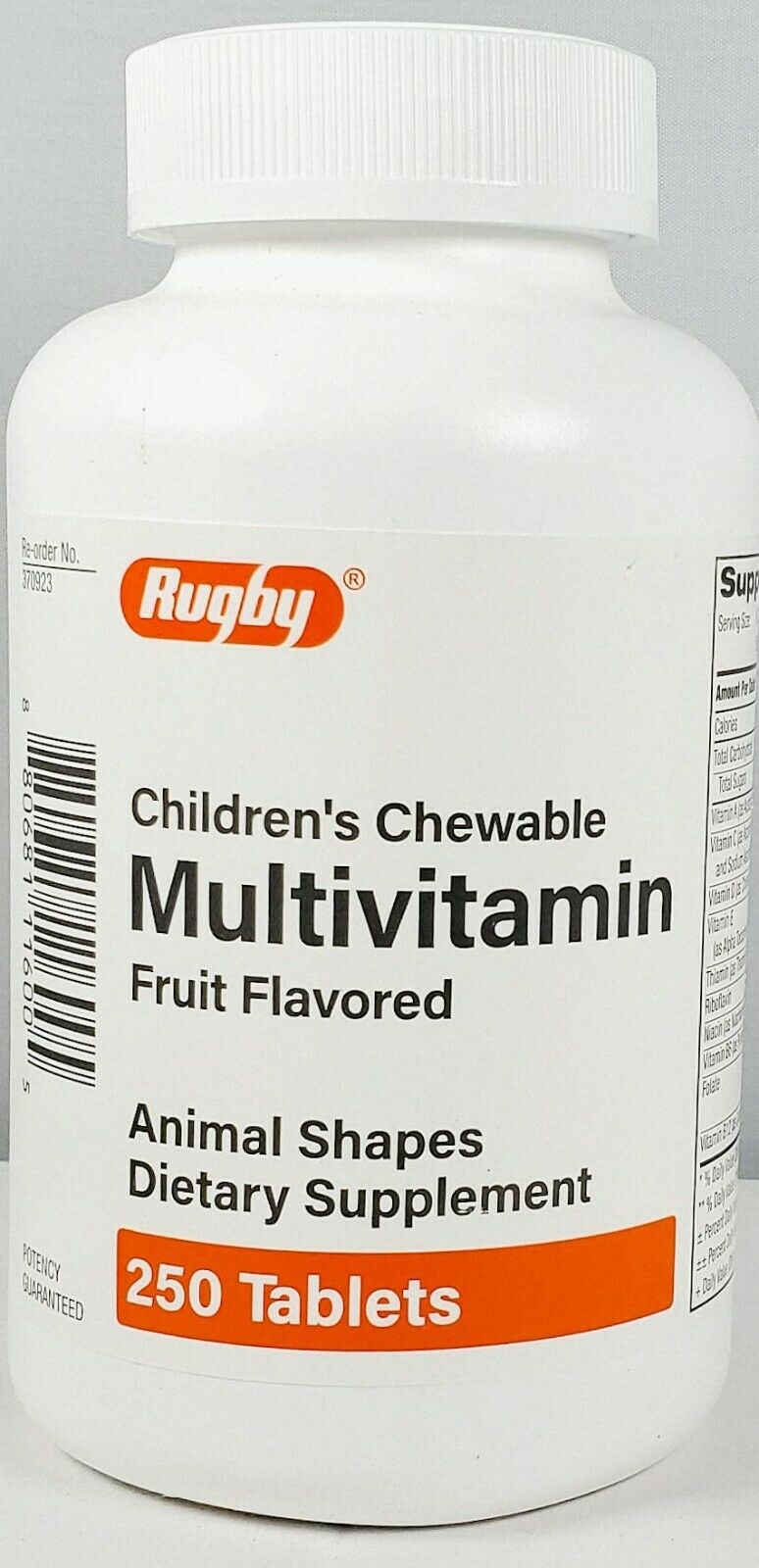 MULTIVITAMIN CHILDRENS CHEW TAB 250 RUGBY