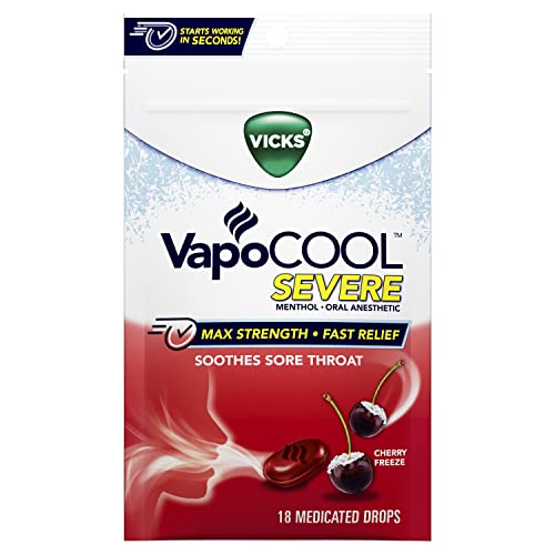 VICKS VAPOCOOL DROPS CHERRY BAG 18