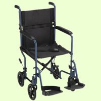 TRANSPORT CHAIR 17 X 16" LTWT FFA SFR BLUE