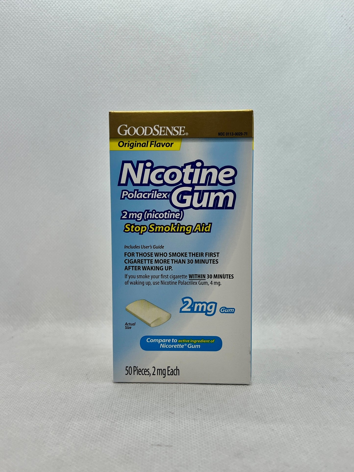 GS NICOTINE GUM NON-COATED 2 MG 50 ORIG