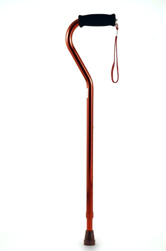CANE ALUM OFFSET CUSHION W/STRAP BRONZE