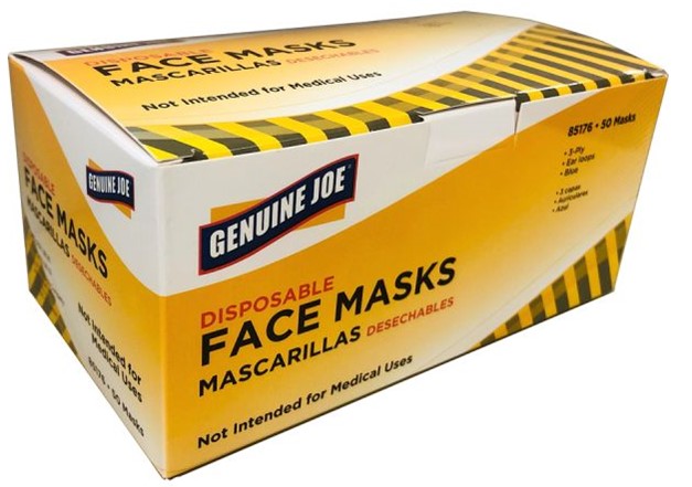 FACE MASK DISPOSABLE BLUE BX/50