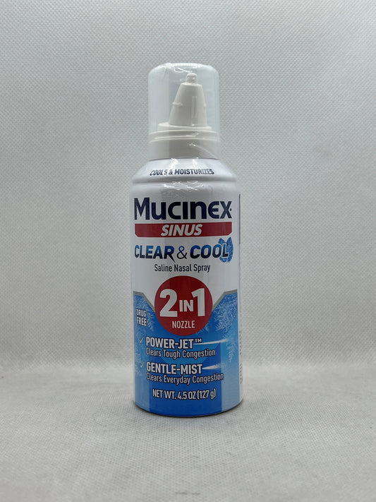MUCINEX SINUS CLEAR & COOL SALINE SPRAY 4.5OZ