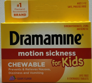 DRAMAMINE FOR KIDS GRAPE CHEWABLE TAB 8