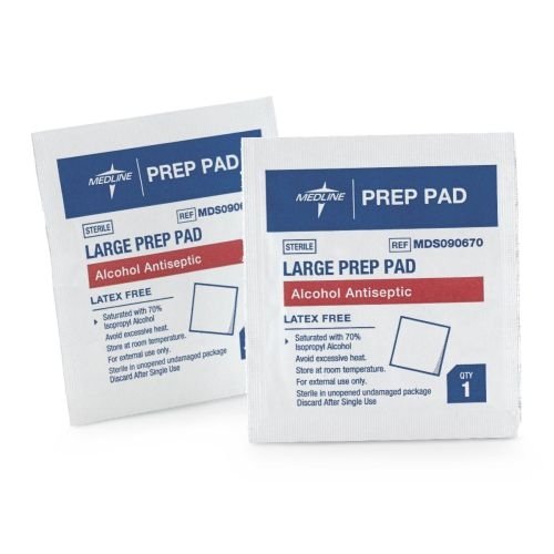 ALCOHOL PREP PADS ST LG 2 PLY BX/100