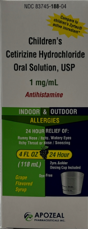 CETIRIZINE CHILD GRAPE DF 4 OZ (OTC) APOZEAL