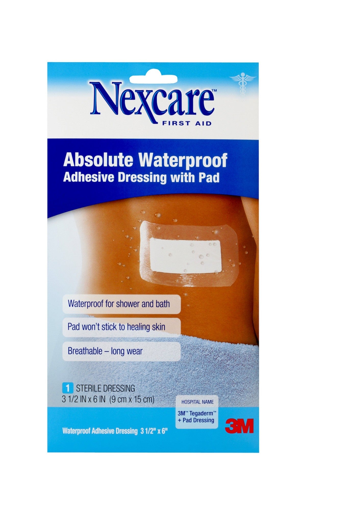 NEXCARE ADHESIVE DR TRANS W/PAD ST 3.5 X 6"