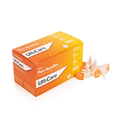 ULTICARE PEN NEEDLE 31G X 3/16" 5MM BX/100