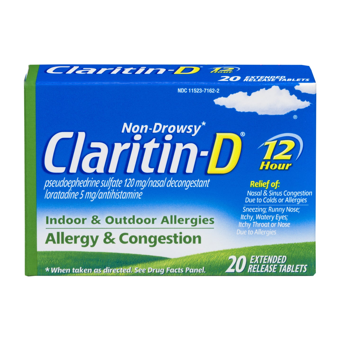 CLARITIN D ALLERGY/CONGESTION 12 HR 20 OTC