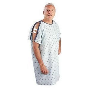 PATIENT GOWN IV SNAP SHOULDER GEO PRINT