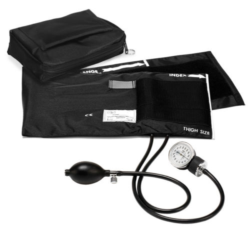 BP KIT MANUAL ANEROID XL 16-26" BLK
