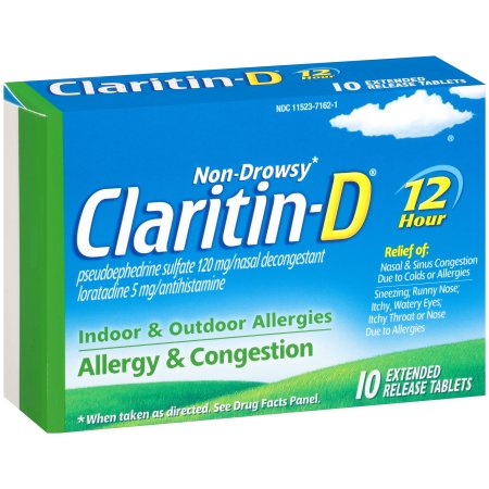 CLARITIN D ALLERGY/CONGESTION 12 HR 10 OTC
