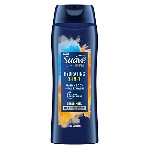 SUAVE BODY WASH 3-IN-1 HAIR/BODY/FACE 18 OZ