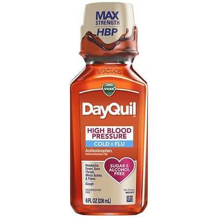 DAYQUIL COLD & FLU HIGH BLOOD PRESSURE 8 OZ