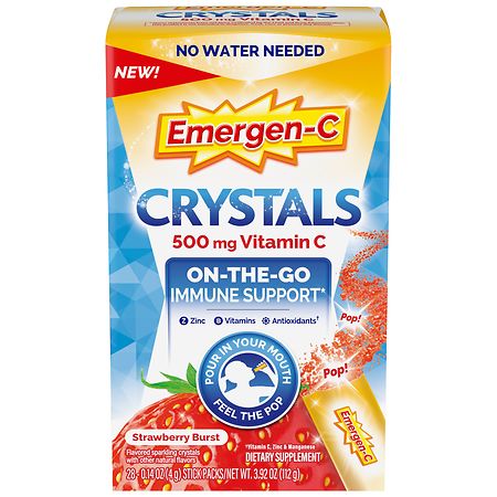EMERGEN-C CRYSTALS OTG IMMUNE SUPP SBERRY 28