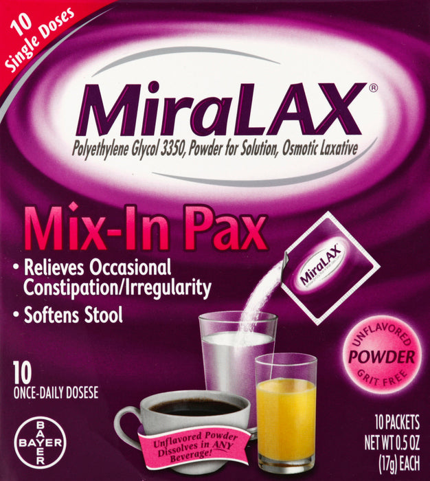 MIRALAX SINGLE DOSE SACHETS 10 X 17 GM