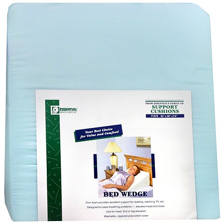 BED WEDGE FOAM W/COVER 7.5 X 24 X 24"