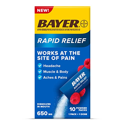 BAYER RAPID RELIEF PWDR 650 MG 10PK RASPBERRY
