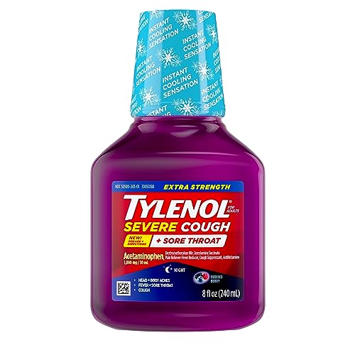 TYLENOL X/STR SEV COUGH + SORE THROAT NT 8 OZ